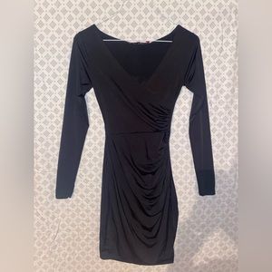 Boohoo slinky black bodycon dress
